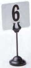 American Metalcraft Black Harp Style Weighted Number Stand, 6 inch Height