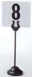 American Metalcraft Black Harp Style Weighted Number Stand, 8 inch Height