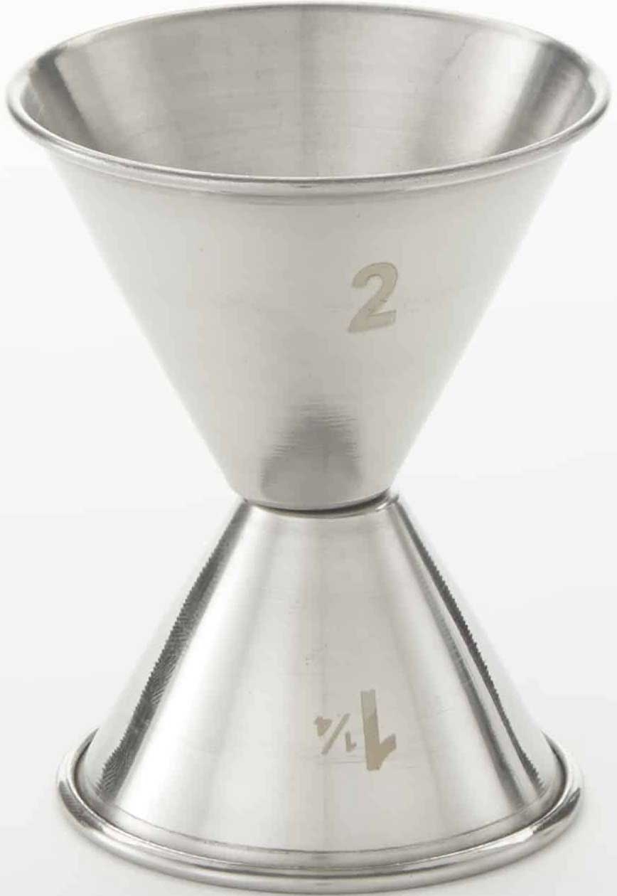 American Metalcraft Stainless Steel Bar Jigger, 1 1/4 Ounce and 2 Ounce