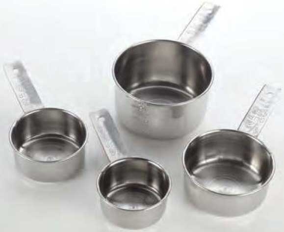 American Metalcraft Stainless Steel Flat Handle Measuring Cup Set