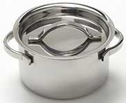 American Metalcraft Stainless Steel Mini Pot with Lid, 4 Ounce