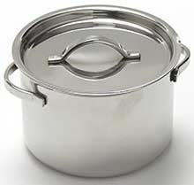 American Metalcraft Stainless Steel Mini Pot with Lid, 8 Ounce