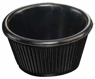 American Metalcraft Black Fluted Sided Melamine Ramekin, 1 1/2 Ounce