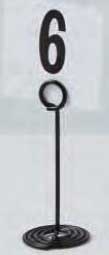 American Metalcraft Black Swirl Base Number Stand, 6 inch