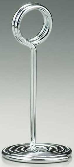 American Metalcraft Chrome Swirl Base Number Stand, 6 inch