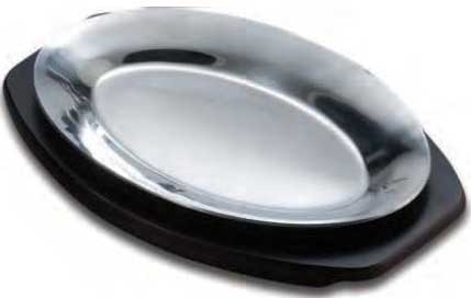 American Metalcrafts Aluminum Sizzle Platter - Mirror Finish, 12.5 inch x 9 inch