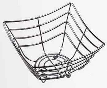American Metalcraft Square Web Space-Time Continuum Basket, 8 x 4 inch