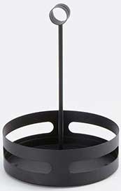 American Metalcraft Black Contemporary Condiment Rack, 6 1/4 inch Dia