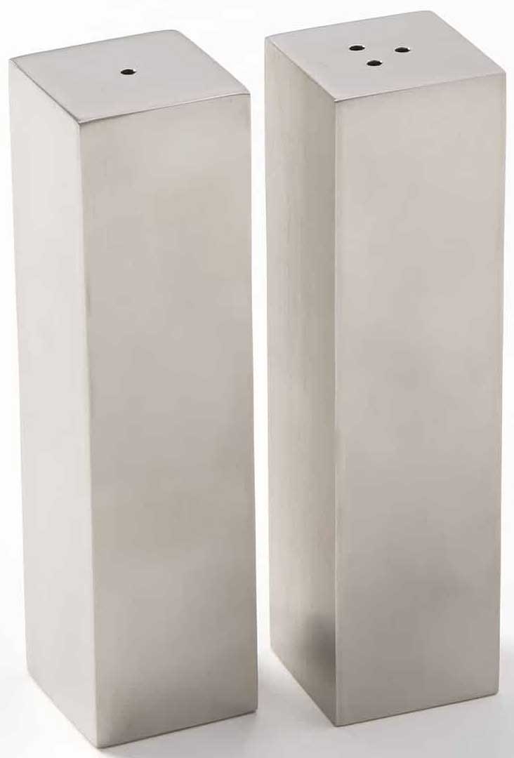 American Metalcraft Stainless Steel I Style Salt and Pepper Set, 3 3/4 x 1 inch -- 1 set