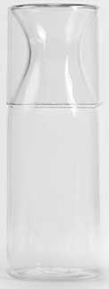 American Metalcraft Plastic Round Clear Water Carafe with Cup, 40 1/2 Ounce