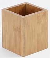 American Metalcraft Bamboo Wood Caddy, 4 inch Square