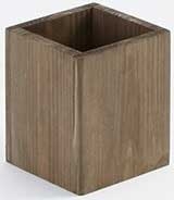 American Metalcraft Vintage Wood Box, 4 inch Square