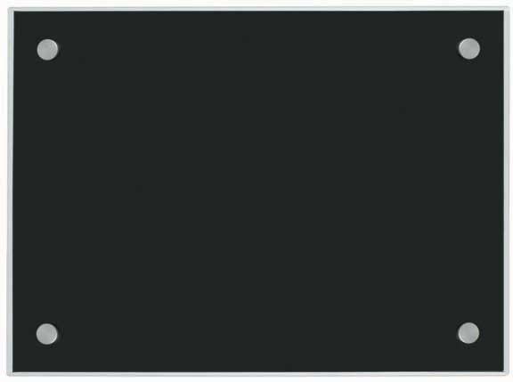 Aarco Pure Black Glass Markerboard, 18 x 24 inch