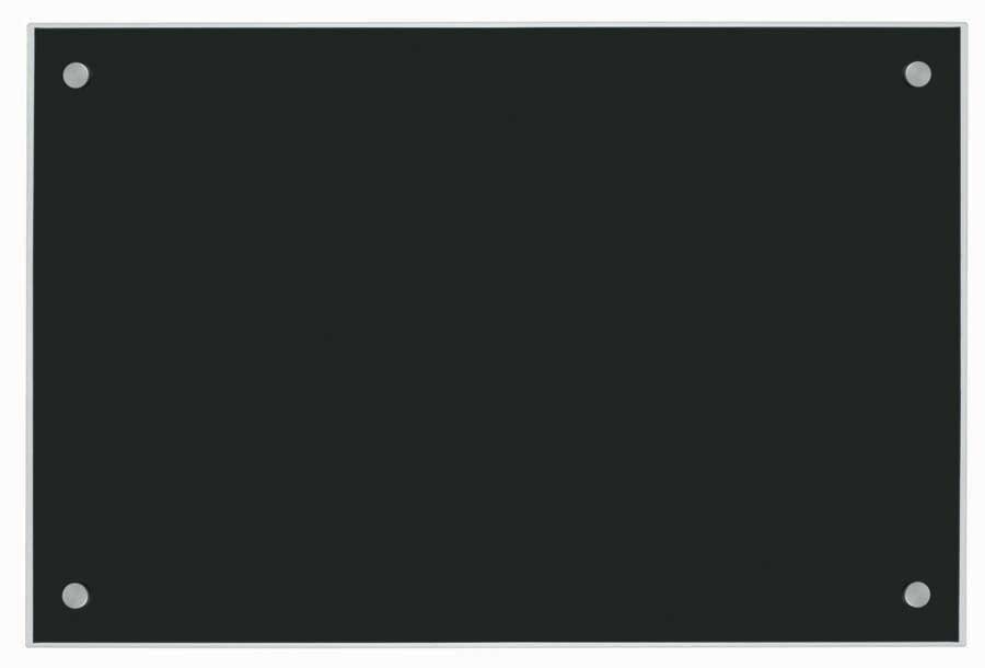 Aarco Pure Black Glass Markerboard, 24 x 36 inch