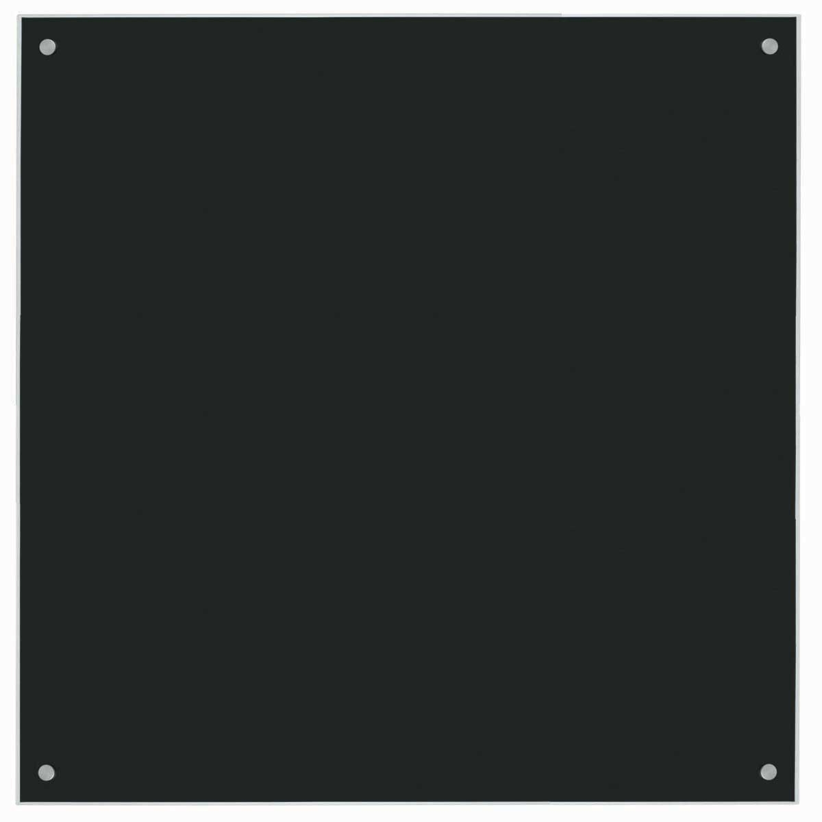 Aarco Pure Black Glass Markerboard, 48 x 48 inch