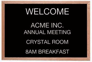 Aarco Solid Red Oak Framed Letter Board Open Face Message Center, 12 x 18 inch