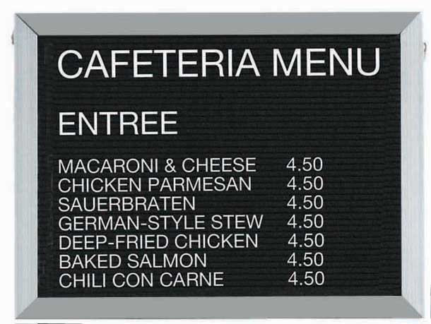 Aarco Aluminum Framed Letter Board Open Face Message Center, 18 x 24 inch