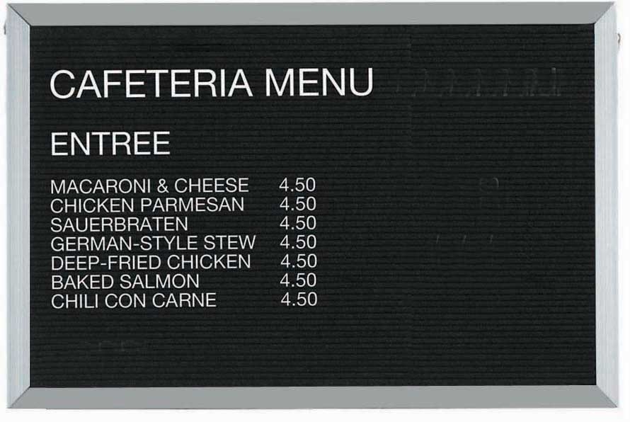 Aarco Aluminum Framed Letter Board Open Face Message Center, 24 x 36 inch