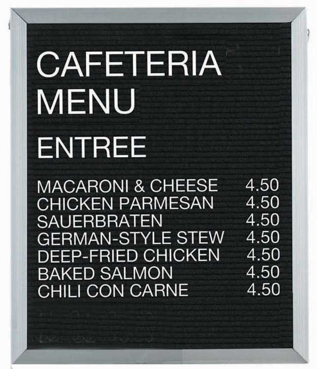 Aarco Aluminum Framed Letter Board Open Face Message Center, 30 x 24 inch