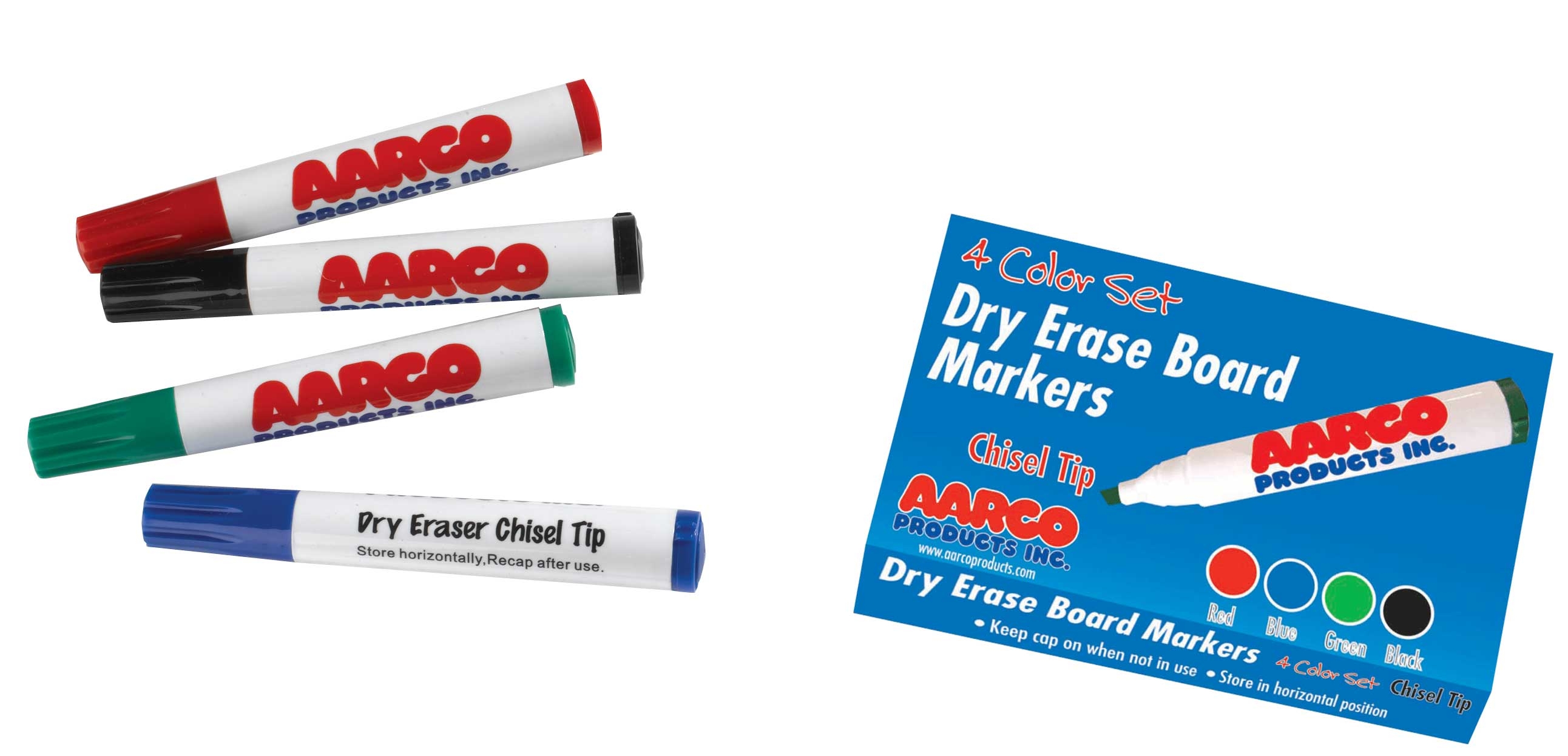 Aarco 4 Piece Dry Erase Markers Set