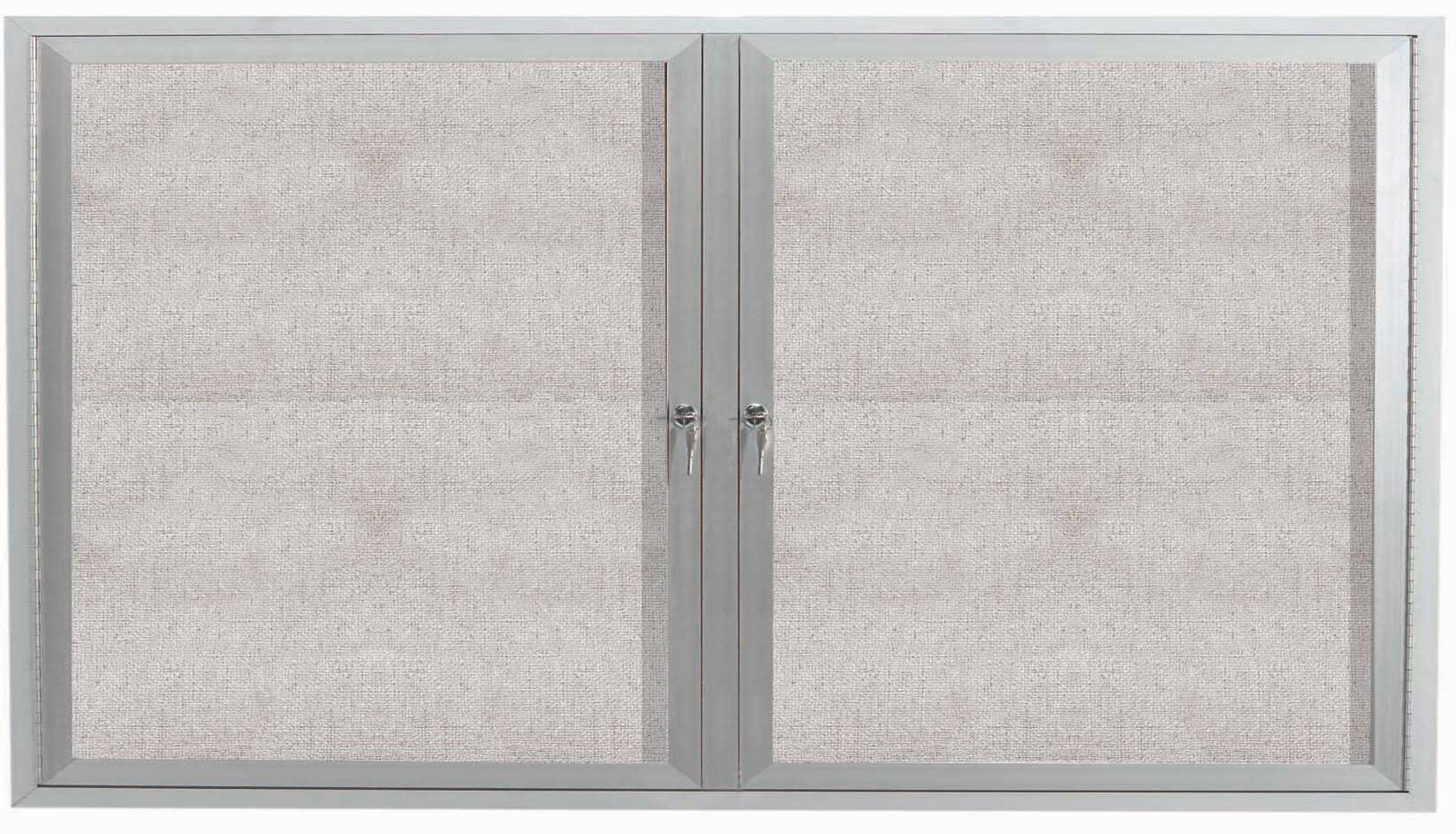 Aarco Outdoor Satin Anodized Aluminum Framed Enclosed Bulletin Board, 36 x 60 inch