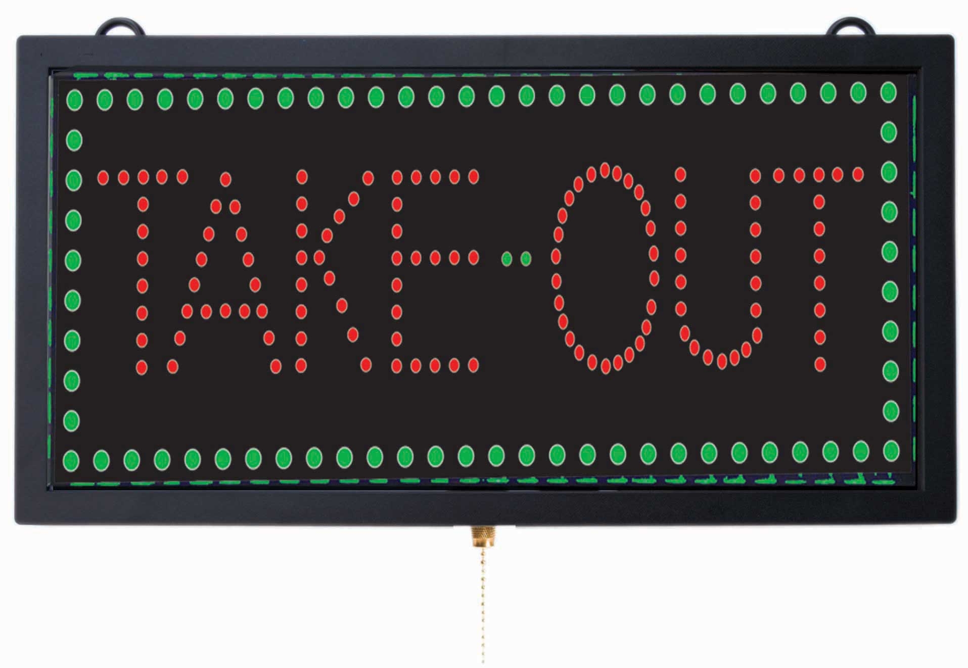 Aarco Black High Visibility Medium Take Out LED Sign, 9 3/4 x 18 3/4 inch