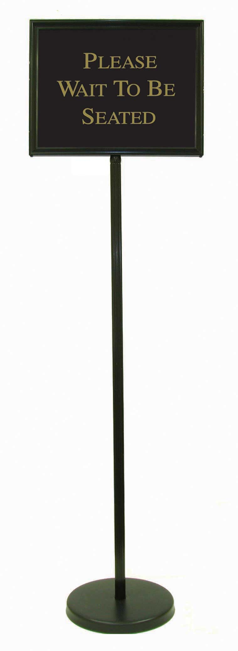 Aarco Black Aluminum Framed Director Sign Stand, 54 inch Overall Height