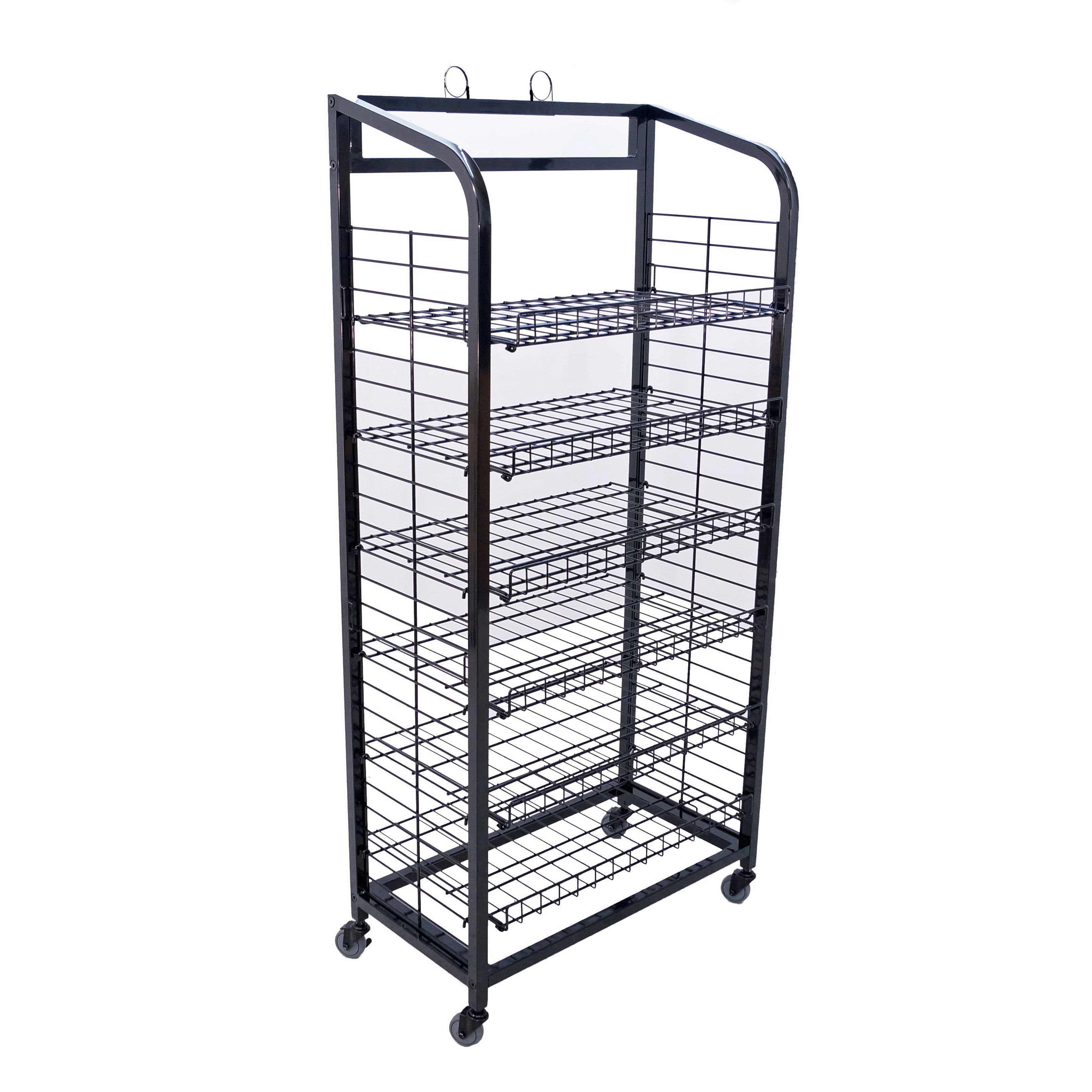 Mobile Merchandisers 6-Shelf Bakery DisplayBlack