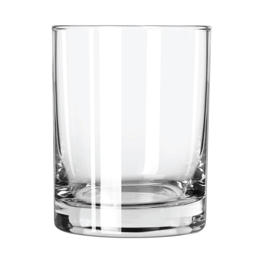 BGD Promo Double Old Fashioned Rocks Glass with 3 COLOR Custom Logo, 13.5 Ounce Capacity -- 144 per case