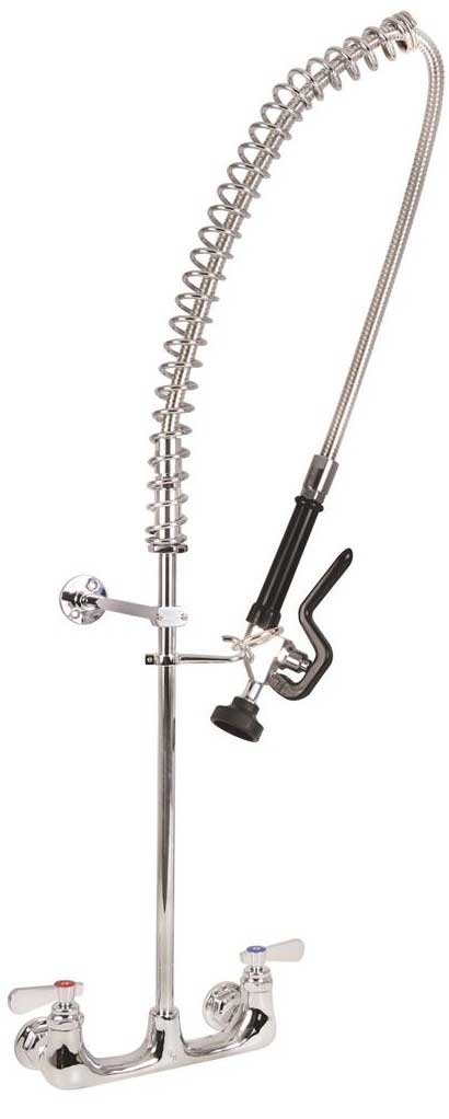 BK Resources Optiflow Heavy Duty Pre-Rinse Assembly with 8 inch OC Splash Mount