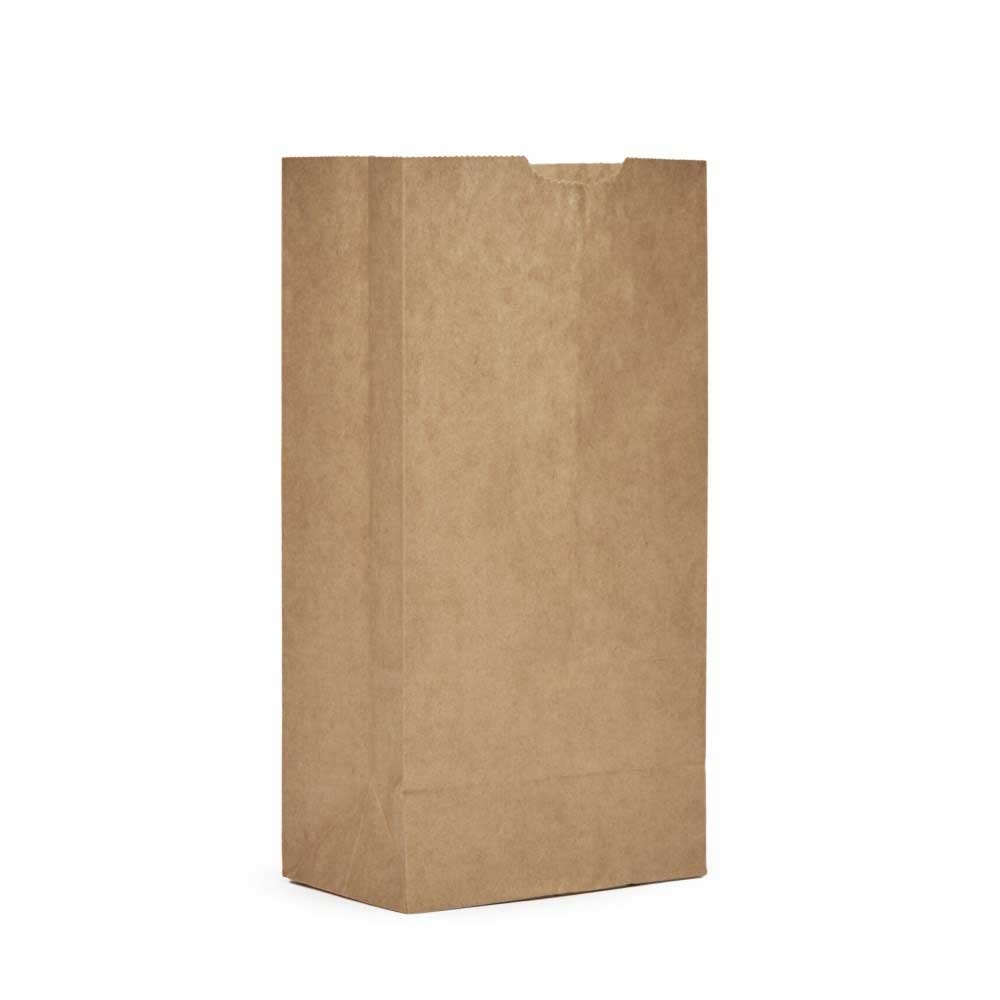 AJM Packaging Rectangular Brown Paper Grocery Bag, 4 Pound Capacity - 500 per bundle