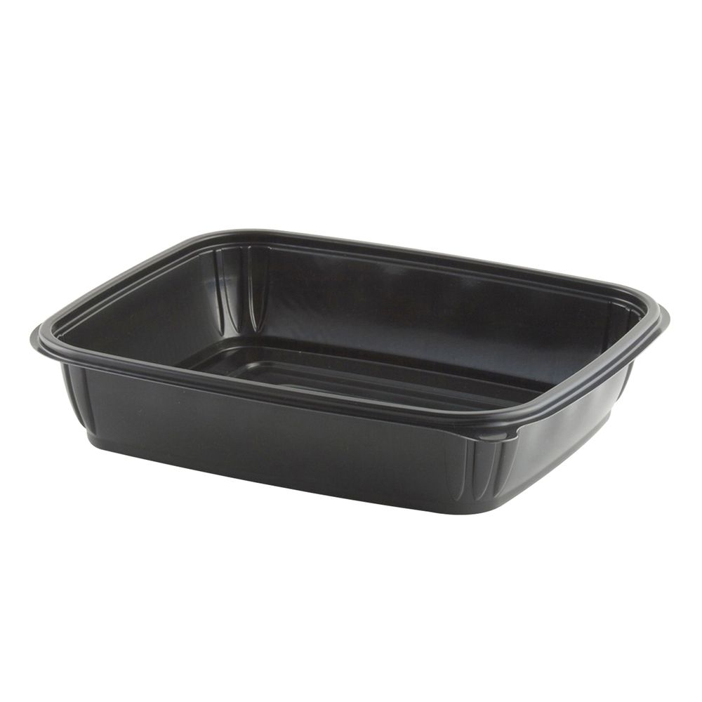 Mega Meal Black Polypropylene Tray, 100 Ounce Capacity -- 100 per case