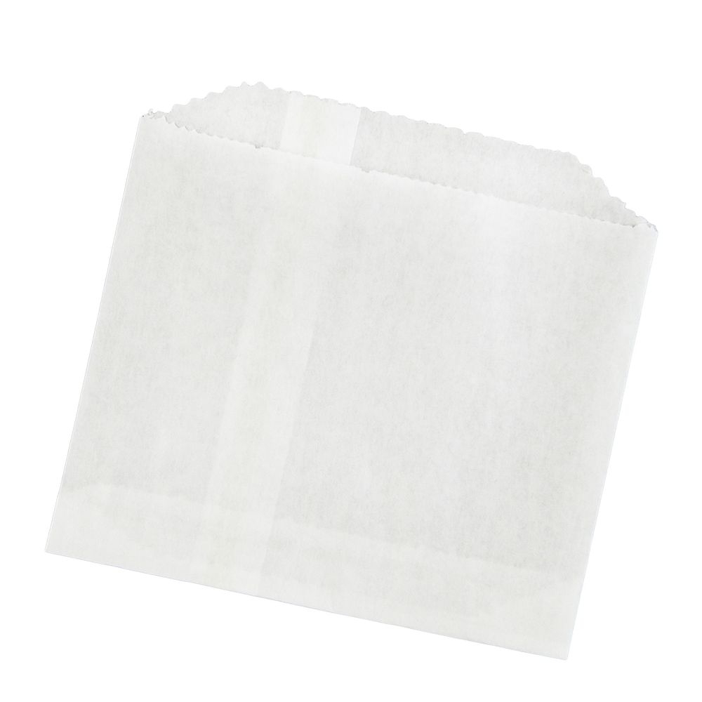 Brown Paper Goods White Paper Grease Resistant French-Fry Carry-Out Bag, 4.5 x 4.5 inch -- 2000 per case