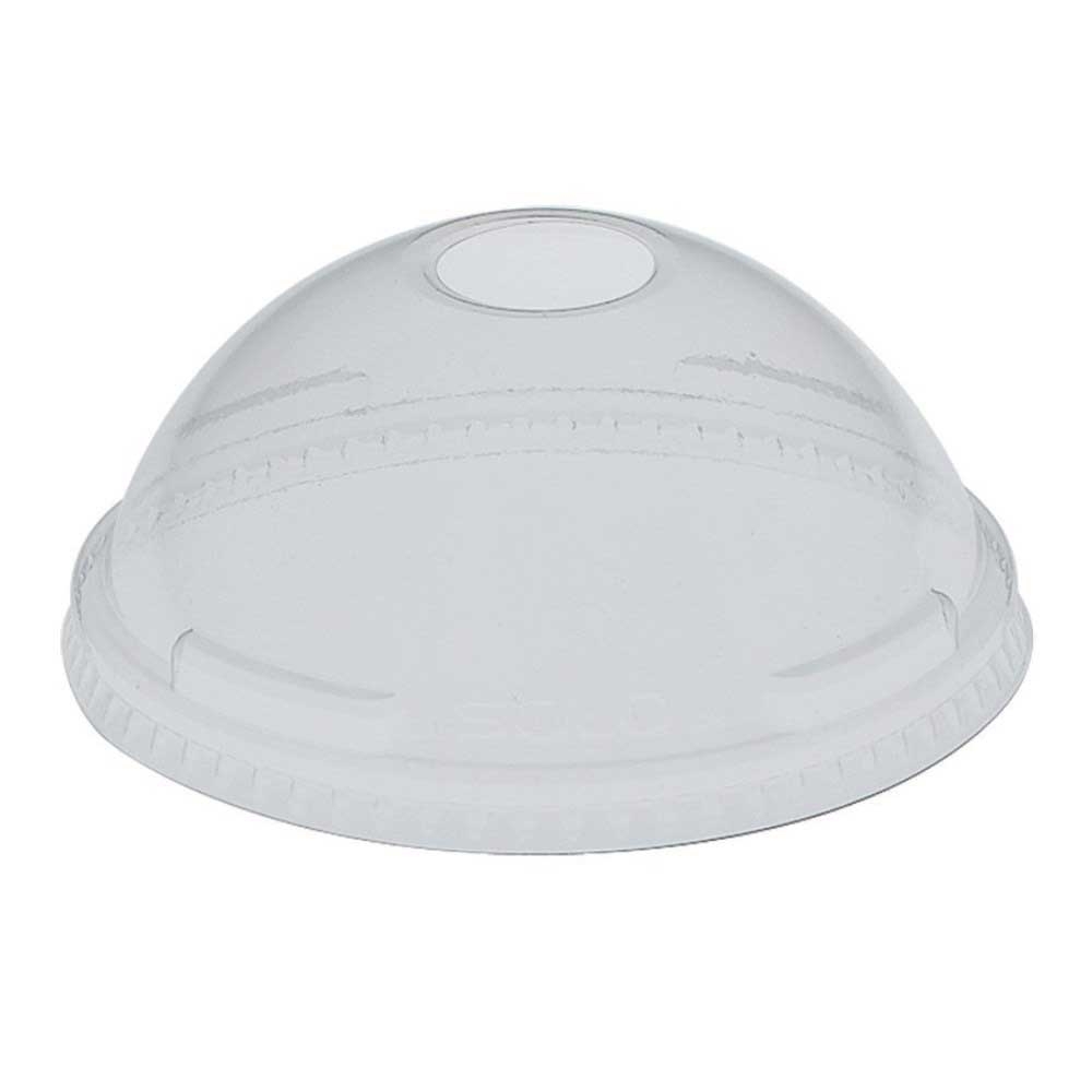 Solo Clear PET Dome Lid with Hole for Cup -- 1000 per case