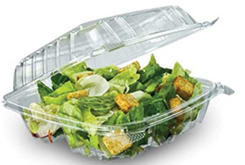 Dart Container ClearSeal Oriented Polystyrene Clear Hinged Lid 1-Compartment Container, 6 x 5.75 x 3 inch -- 500 per case