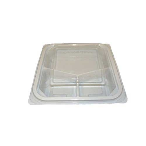 Easypak White Polypropylene 3 Compartment Container with Dome Lid -- 250 per case