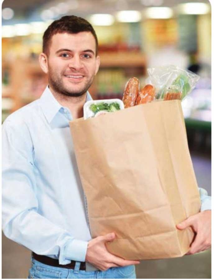 Duro Hilex Poly Kraft Virgin Paper 1/6 BBL Sacks, 12 x 7 x 17 inch -- 500 per case