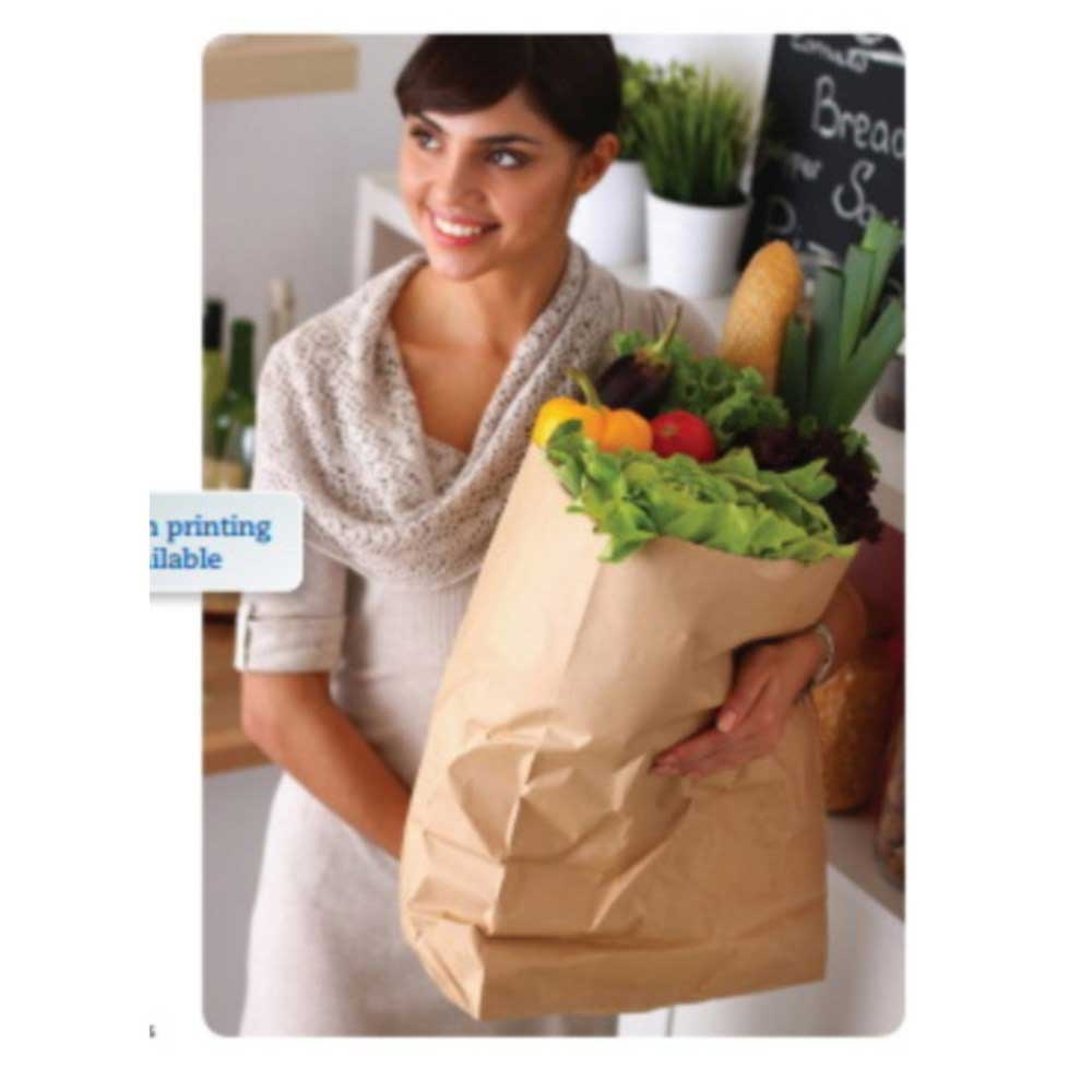 Duro Bag Kraft Virgin Paper SOS Bulwark Grocery Bag, 7.75 x 4.81 inch - 400 per bundle