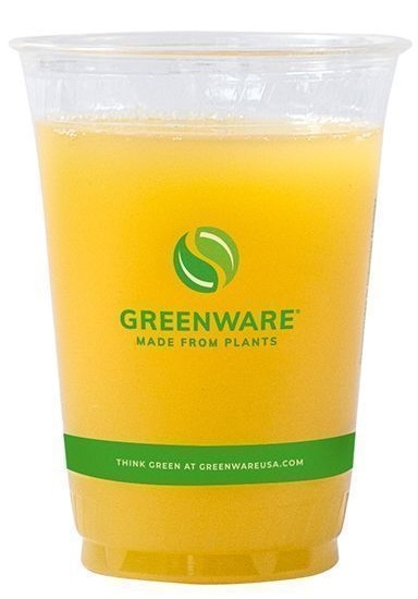 Fabri-Kal Greenware PLA Clear Squat Cold Cup, 12 to 14 Ounce Capacity -- 1000 per case.