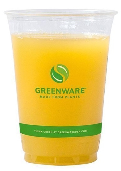 Fabri-Kal Greenware PLA Clear Old Fashioned Stock Print Cup, 9 Ounce Capacity -- 1000 per case.