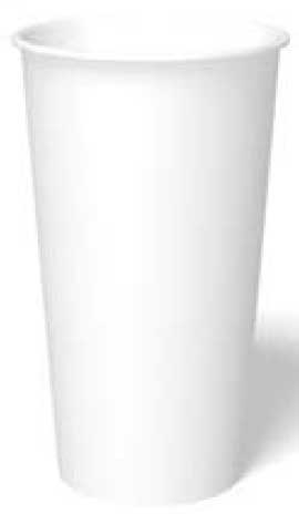 Graphic Packaging White Paper Tall Cold Drink Cup, 20 Ounce Capacity -- 1000 per case