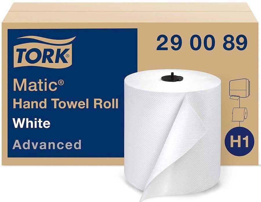 Tork Universal Matic Advanced 1-Ply Embossed White Hand Towel Roll, 700 Feet x 7.7 inch -- 6 per case