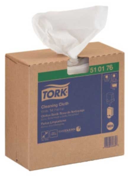 Essity Tork Premium White Pop Up Cleaning Cloth, 8.46 x 16.125 inch -- 1000 per case