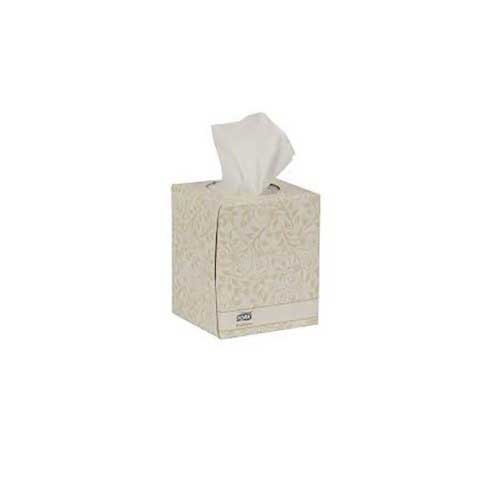 Tork Premium White 2-Ply Facial Tissue - Flat Box, 8 x 8 inch -- 3000 per case