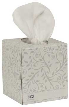Tork Premium White 2-Ply Facial Tissue - Cube Box, 8 x 8 inch -- 36 per case