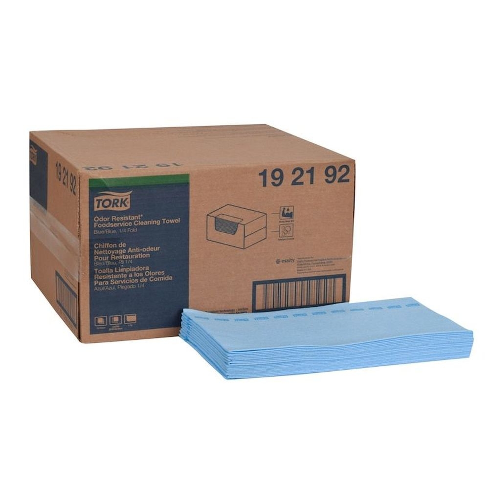 Tork Blue Molded Fiber Paper Odor Resistant Foodservice Cleaning Towel, 6.5 x 12 inch -- 150 per case