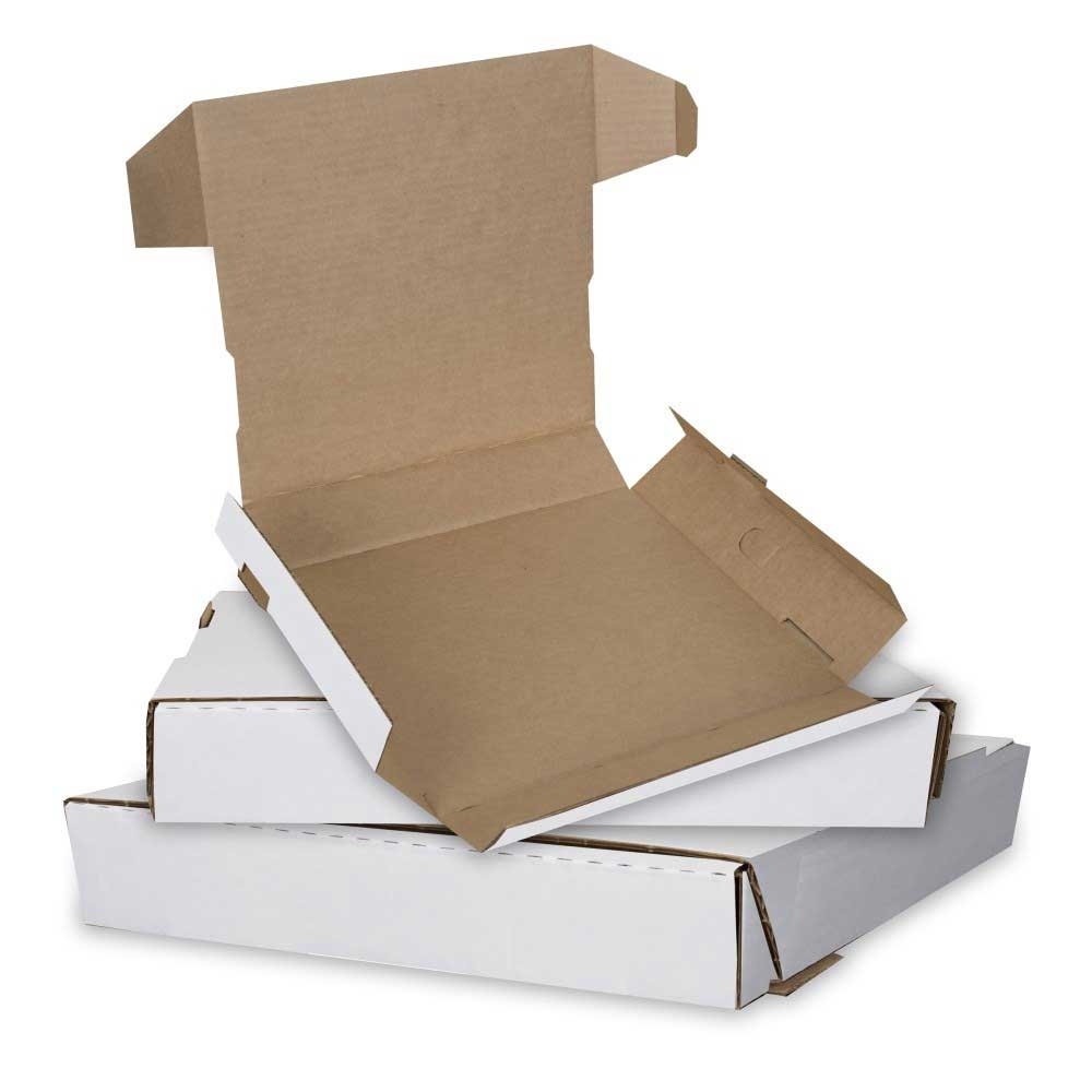 Stronghaven Kraft White Chicago B-Flute Paper Pizza Box, 12 x 12 x 12 inch -- 50 per case