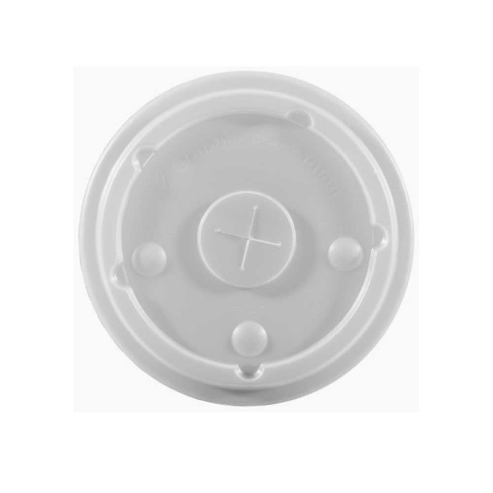 International Paper Translucent Polystyrene Flat Lid with Bubble for 22 Ounce Cup -- 2000 per case