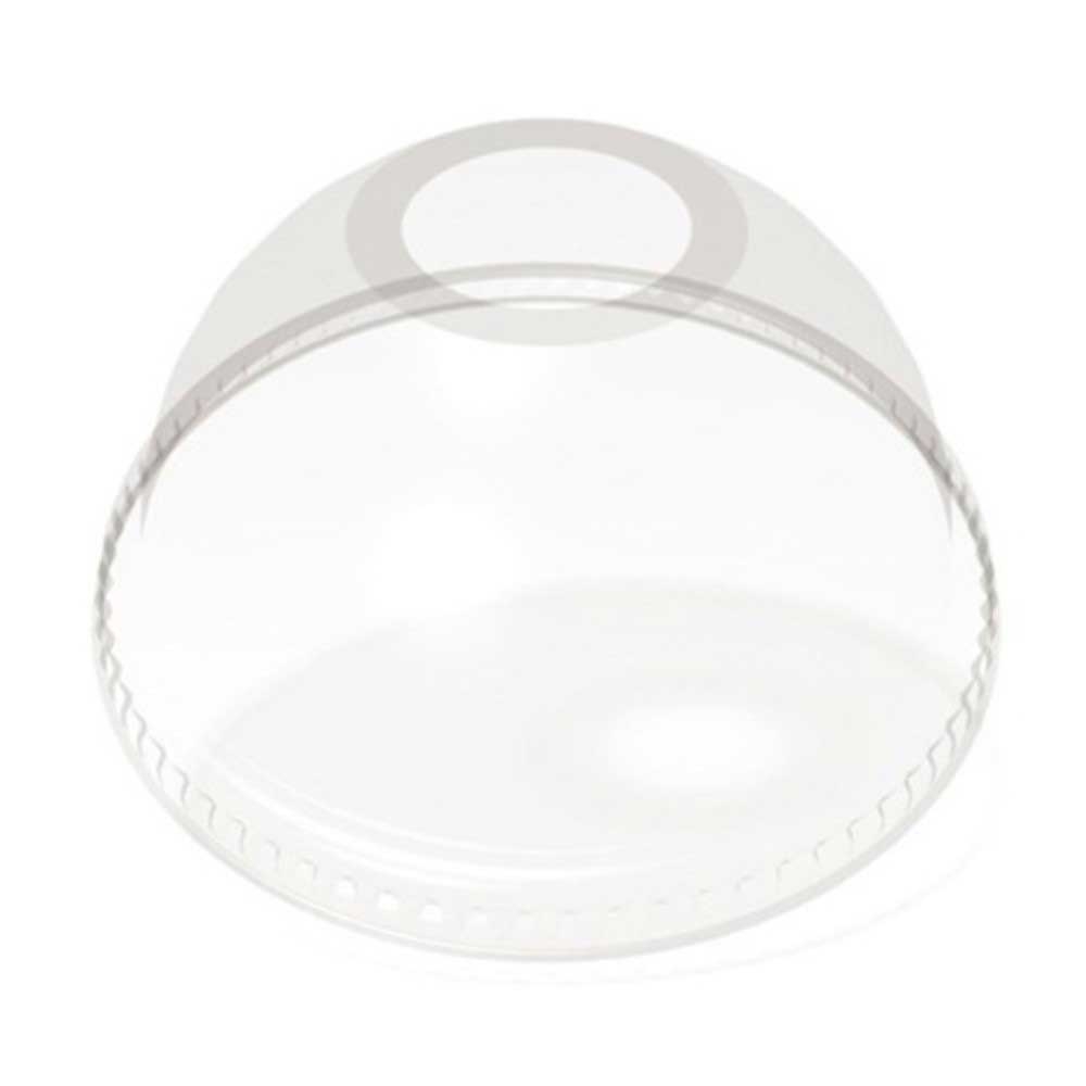 International Paper Clear Dome Lid with Small Hole for 12-24 Ounce Cup -- 1000 per case