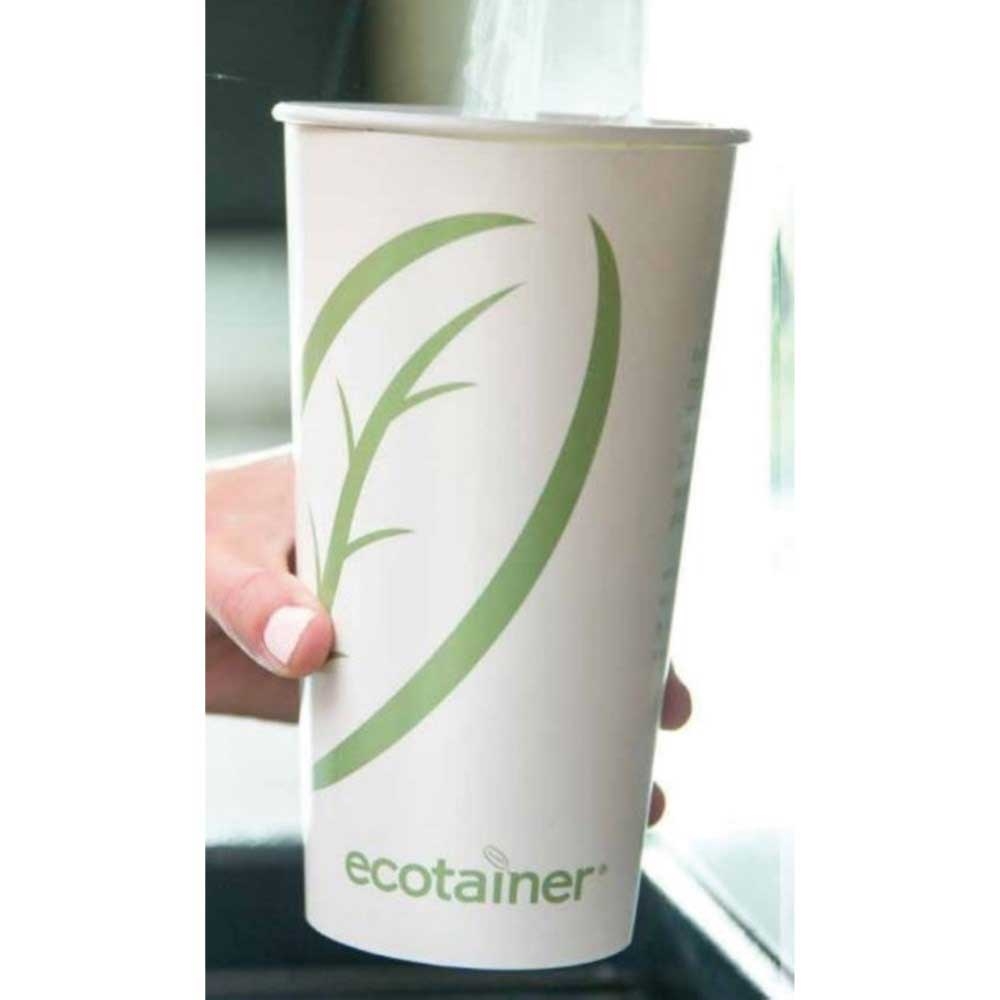 International Paper Ecotainer PLA Squat Container, 16 Ounce Capacity -- 500 per case